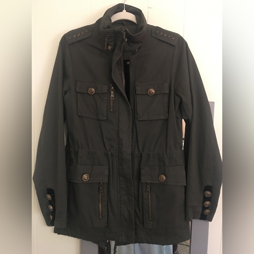 Madden NYC Army Green Cotton Anorak Jacket Size S/P (also fit medium)